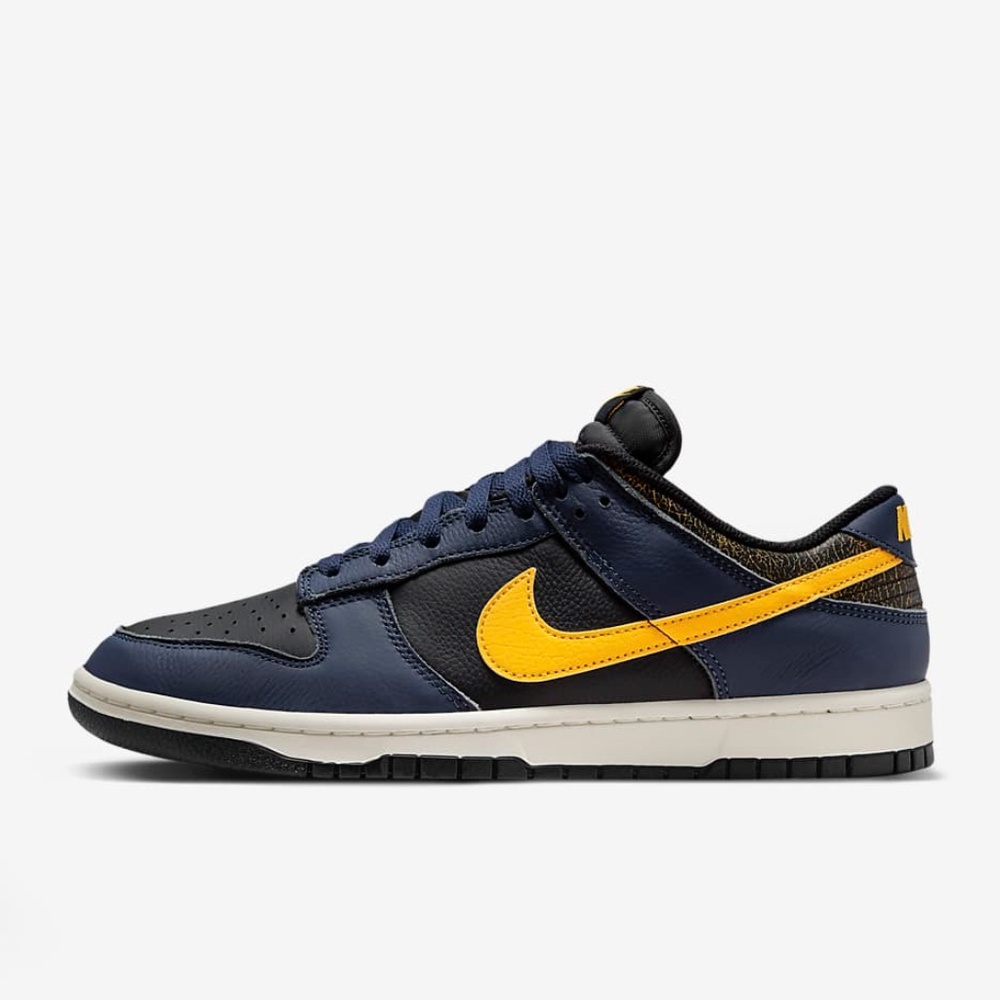 Nike Dunk Low Retro Black/Midnight Navy/Sail/Tour Yellow